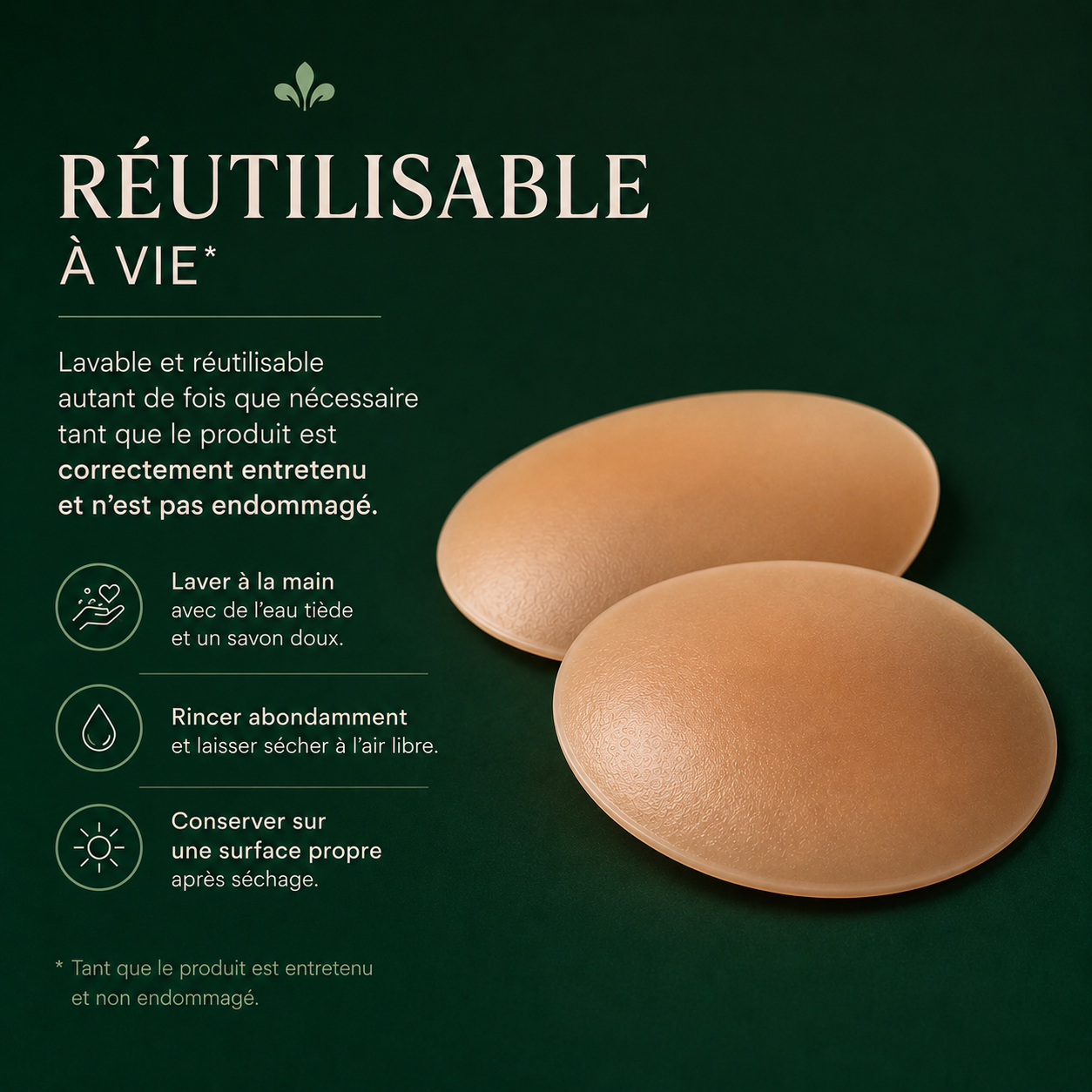 Hanie Pad™ | Cache-tétons réutilisables ultra-fins